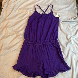 NWTS purple one piece The Childrens place size L 10-12 shorts jumper